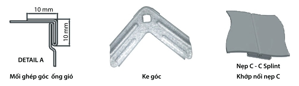Ke ống gió 3 Bản vẽ kỹ thuật của ke góc ống gió