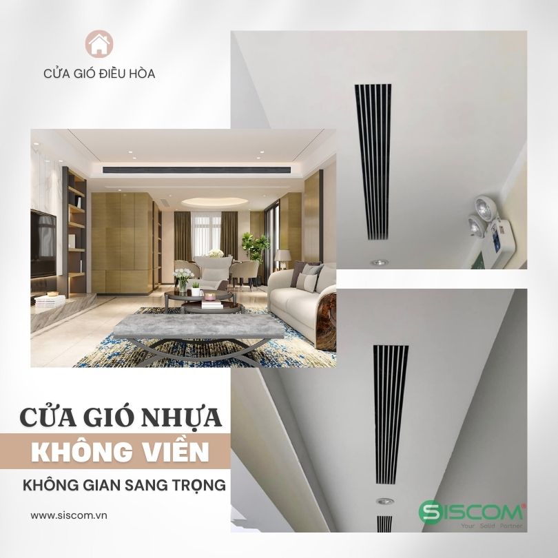 Cửa gió nhựa không viền 4 Cửa gió nhựa không viền mang đến không gian sang trọng