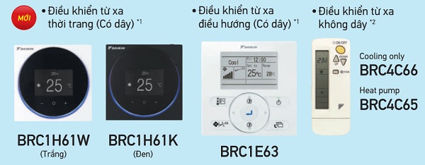 Điều Hòa Âm Trần Nối Ống Gió Daikin Inverter 2 chiều FBA60BVMA9/RZA60DV2V 4 Bộ kiều kiển nhiều kiểu dáng