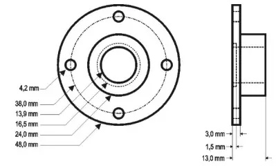 Cảm biến nhiệt độ độ ẩm gắn ống gió RHT-DM 4 Mặt bính cố định vào đường ống gió