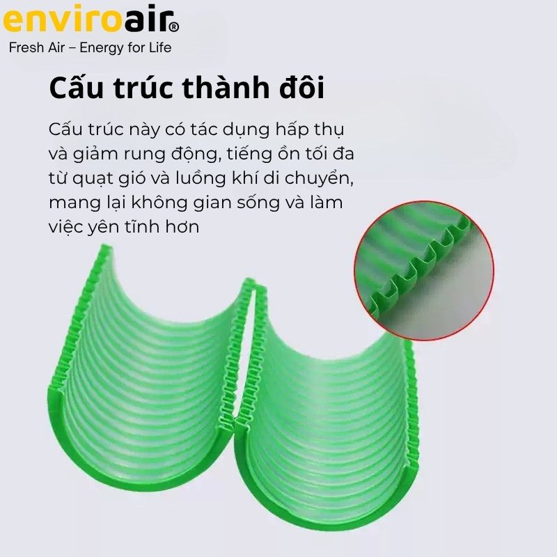 Ống gió nhựa HDPE D75 4 Ống gió nhựa HDPE cấu tạo 2 lớp