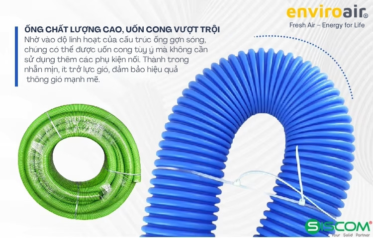 Ống gió nhựa HDPE D160 2 Ống gió nhựa HDPE dễ dàng uốn cong