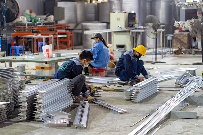 Cửa gió nan cong 4 sản xuất cửa gió
