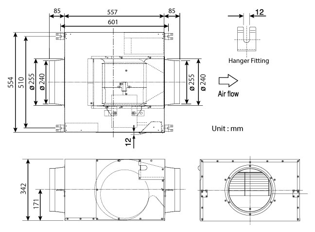 FV-28NX3 Quạt hút âm trần nối ống gió Panasonic 3 Thông số kỹ thuật quạt hút FV-28NX3